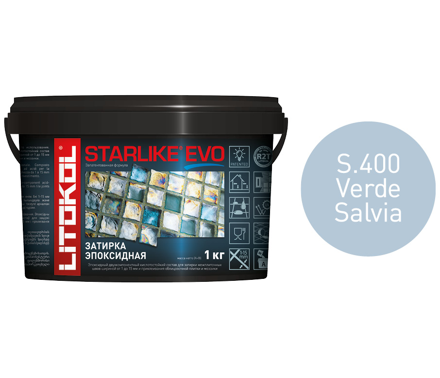 фото Затирка litokol starlike evo s.400 verde salvia, 1 кг