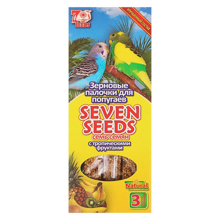 

Палочки для попугаев Seven Seeds тропические фрукты, 3 шт, 90 г