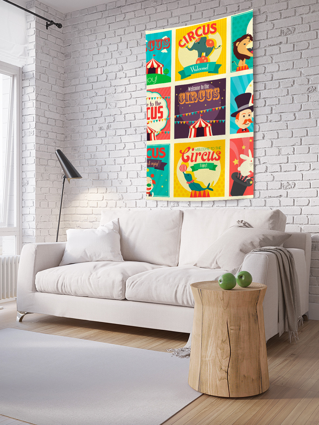 

Вертикальное фотопанно на стену JoyArty Цирковые афишы 150x200 см, Цирковые афишы
