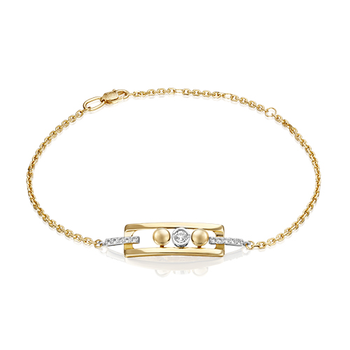 

Браслет из комбинированного золота с топазом р. 17 PLATINA jewelry 05-0703-00-201-1121, 05-0703-00-201-1121