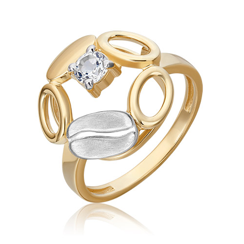 

Кольцо из комбинированного золота с топазом р. 17 PLATINA jewelry 01-5561-01-201-1121, 01-5561-01-201-1121