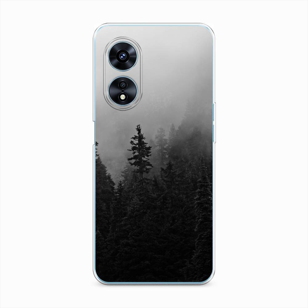 

Чехол на Oppo A97 "Туманный лес", Серый;черный, 2511050-2