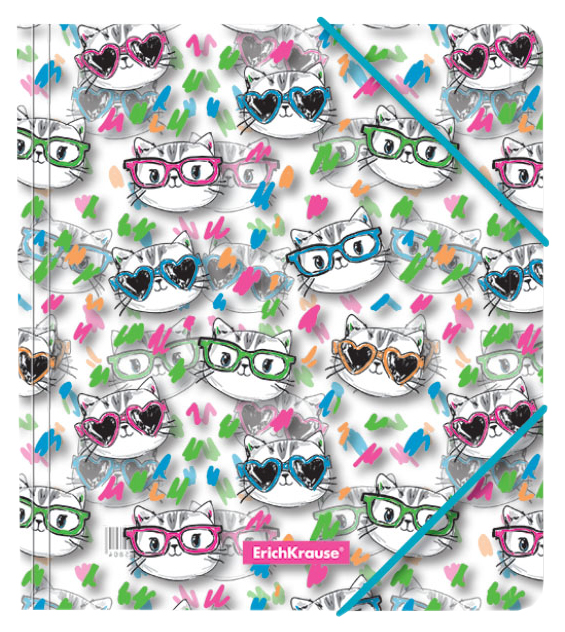 

Папка для тетрадей ErichKrause Neon Cats 50480 А5+ на резинках 197 х 220 х 5 мм