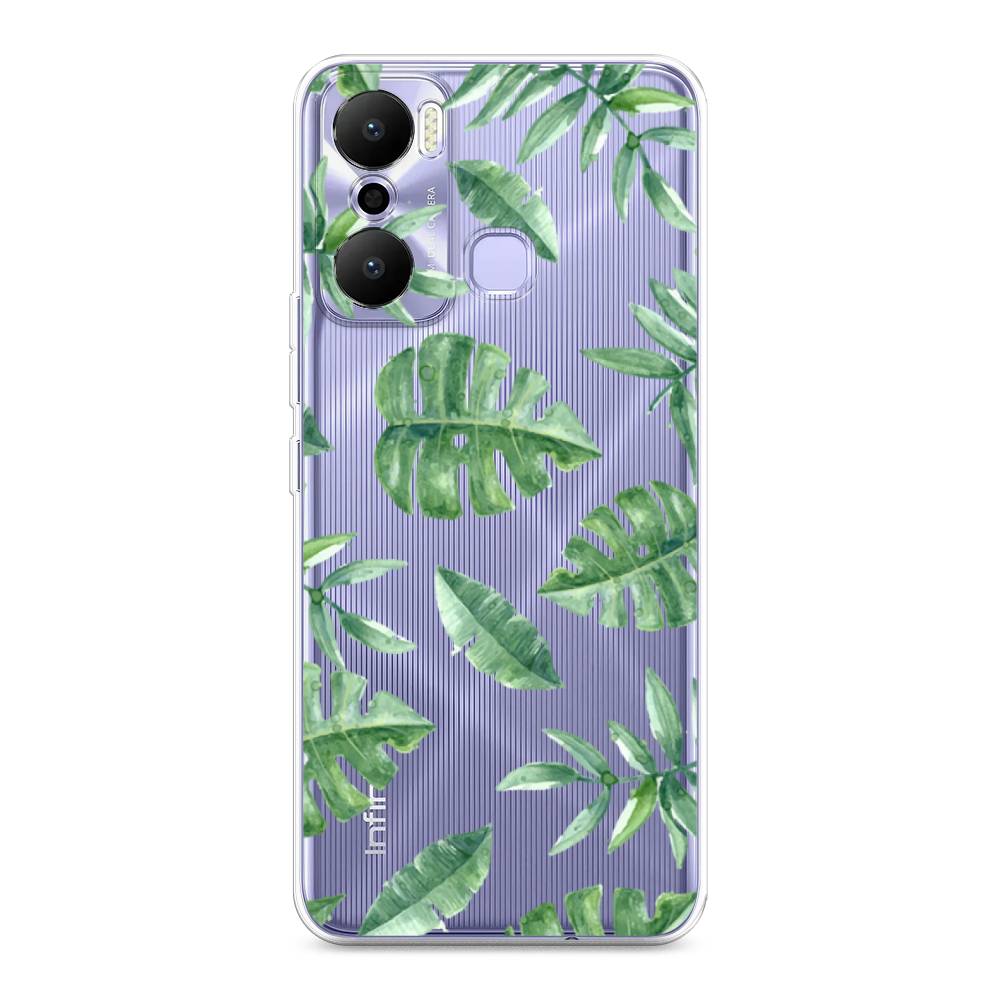

Чехол Awog на Infinix Hot 20 Play "Нарисованные пальмовые листья", Зеленый, 3103550-4