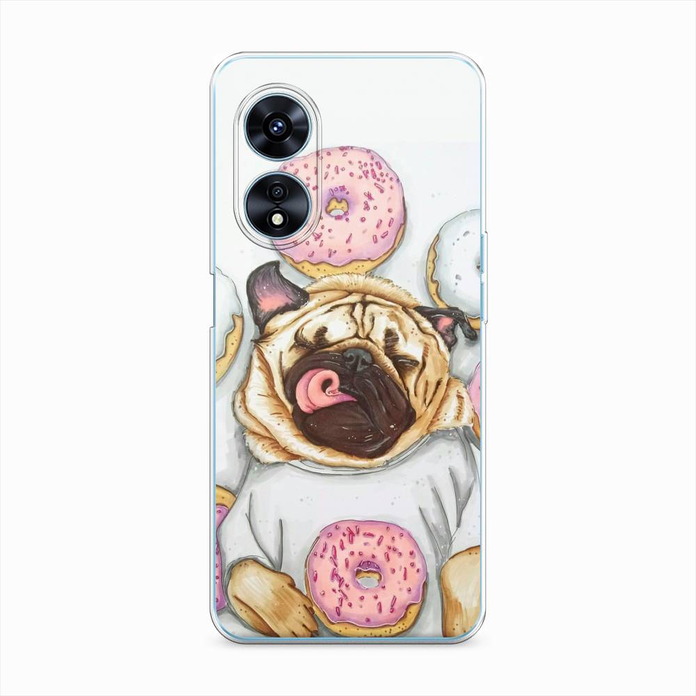 

Чехол на Oppo A97 "Счастливый мопс", Розовый;бежевый;коричневый, 2511050-1