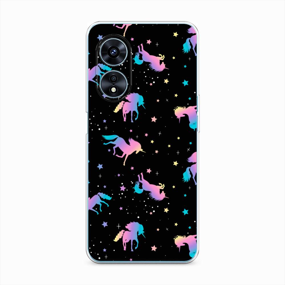 

Чехол на Oppo A97 "Единороги градиент", Черный;розовый;голубой, 2511050-1