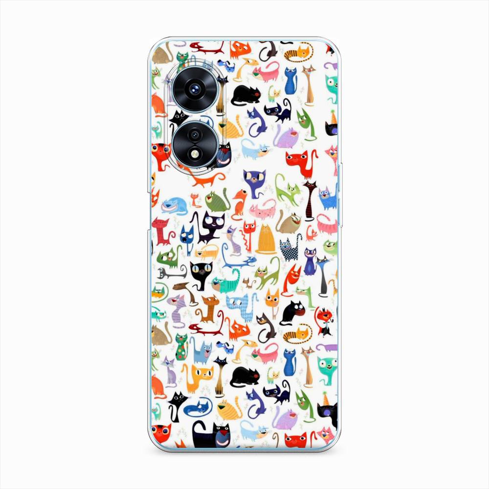

Чехол на Oppo A97 "Цветные коты", Разноцветный, 2511050-1