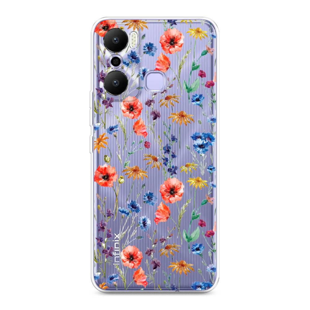 

Чехол Awog для Infinix Hot 20 Play "Маки и васильки фон", 3103550-8