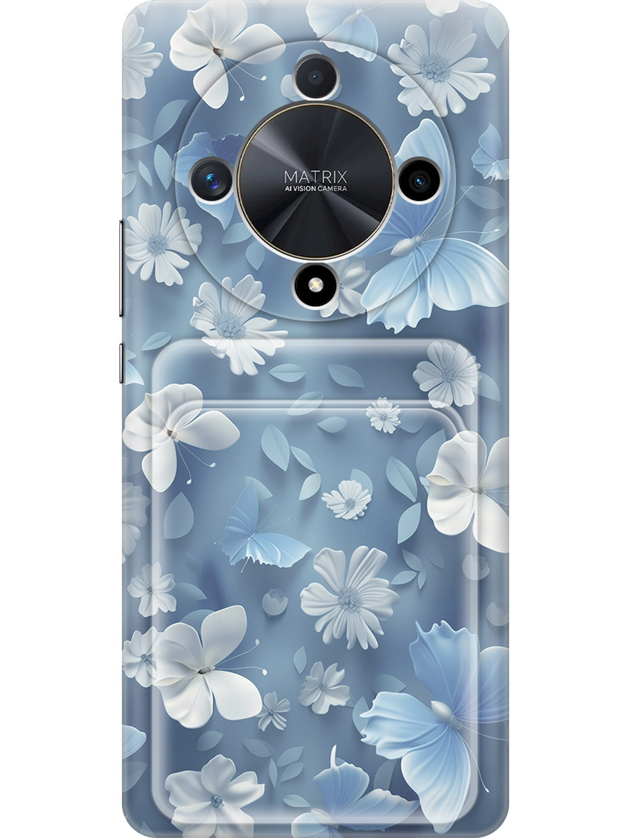 

Силиконовый чехол на Honor X9b / X50 с принтом с карманом для карты прозрачный 786486, 781974323