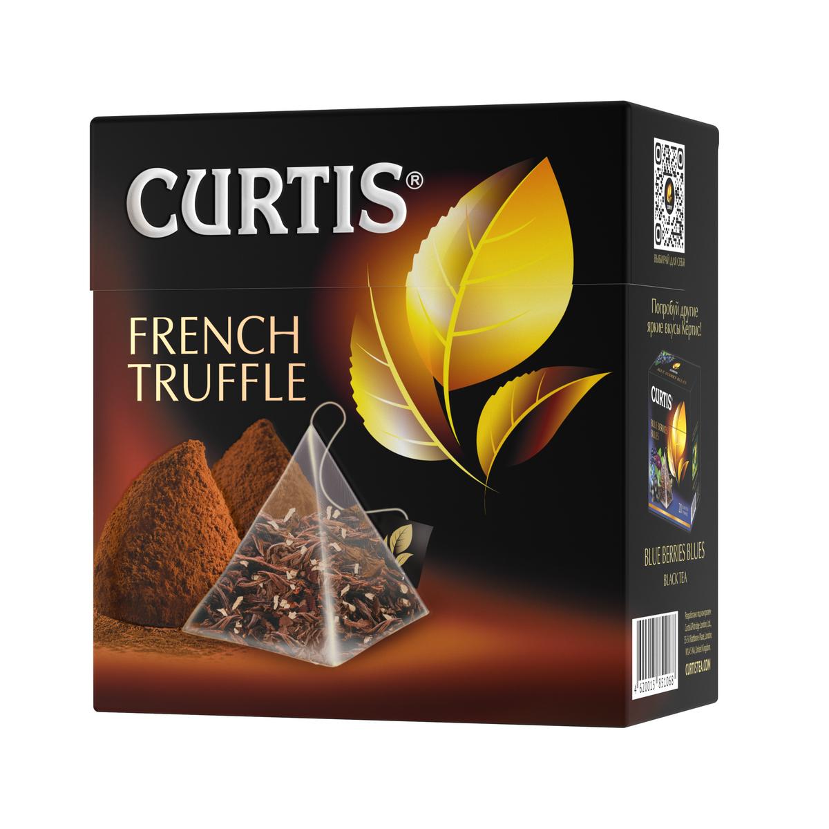 фото Чай черный в пирамидках curtis french truffle 20 пирамидок, трюфель и кокос