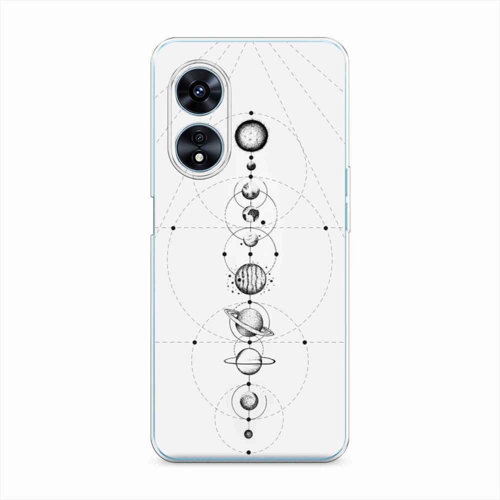 

Чехол на Oppo A97 "Парад планет", Серый, 2511050-2