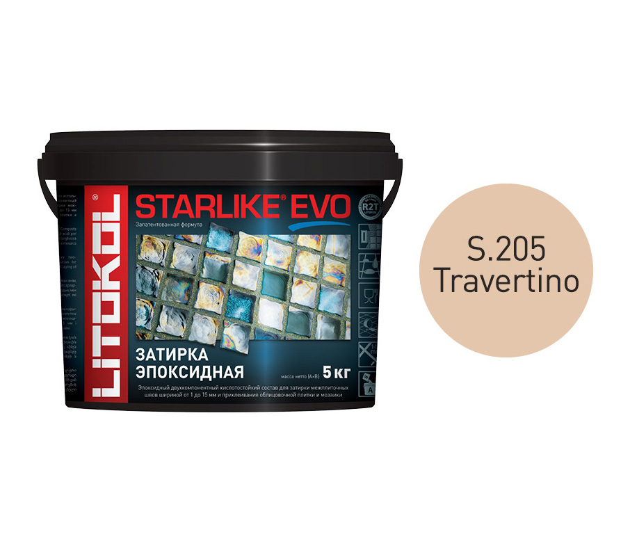 фото Затирка litokol starlike evo s.205 travertino, 5 кг