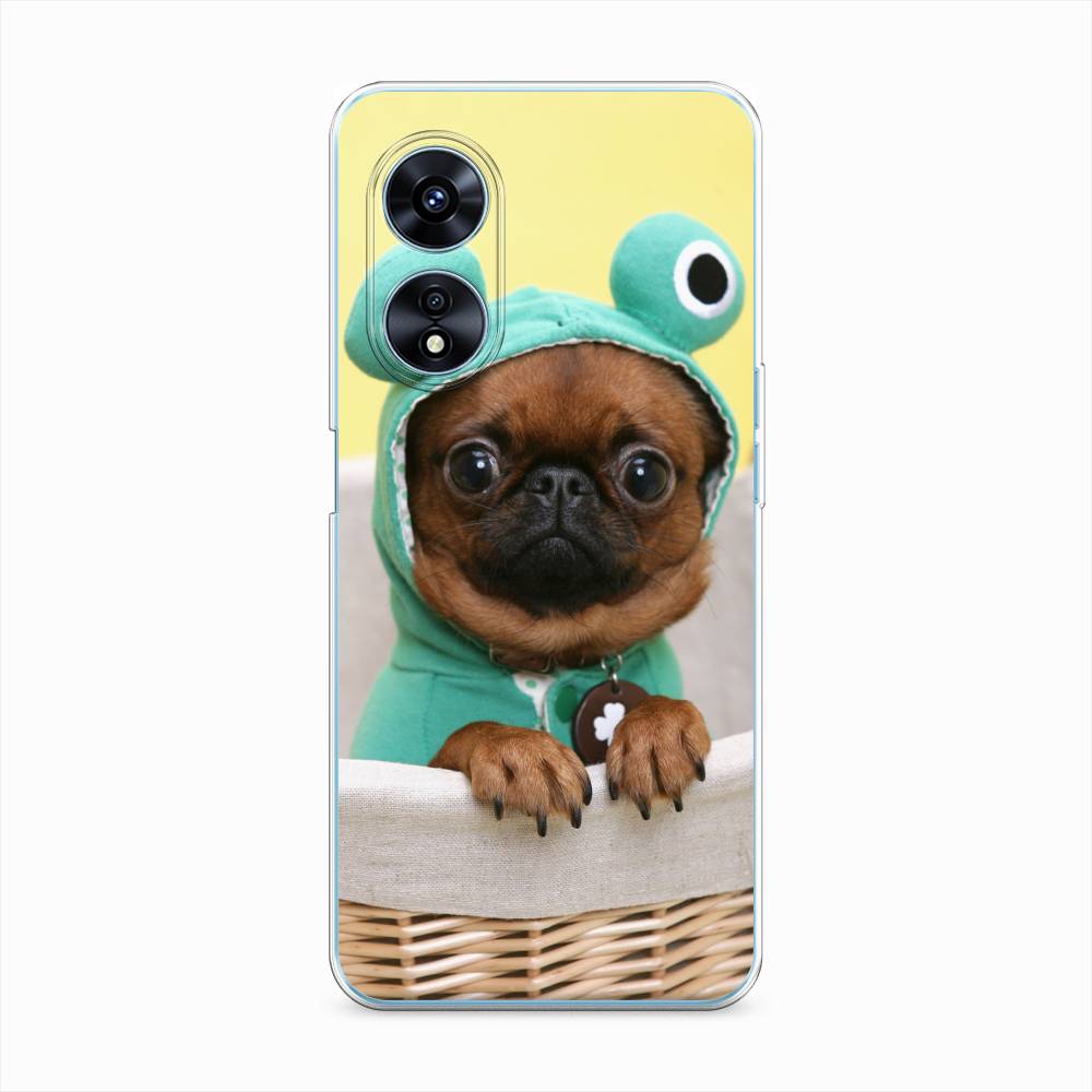 

Чехол на Oppo A97 "Собачка в шапке лягушки", Коричневый;желтый;голубой, 2511050-1