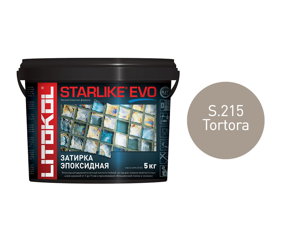 фото Эпоксидная затирка litokol starlike evo s.215 tortora, 5 кг