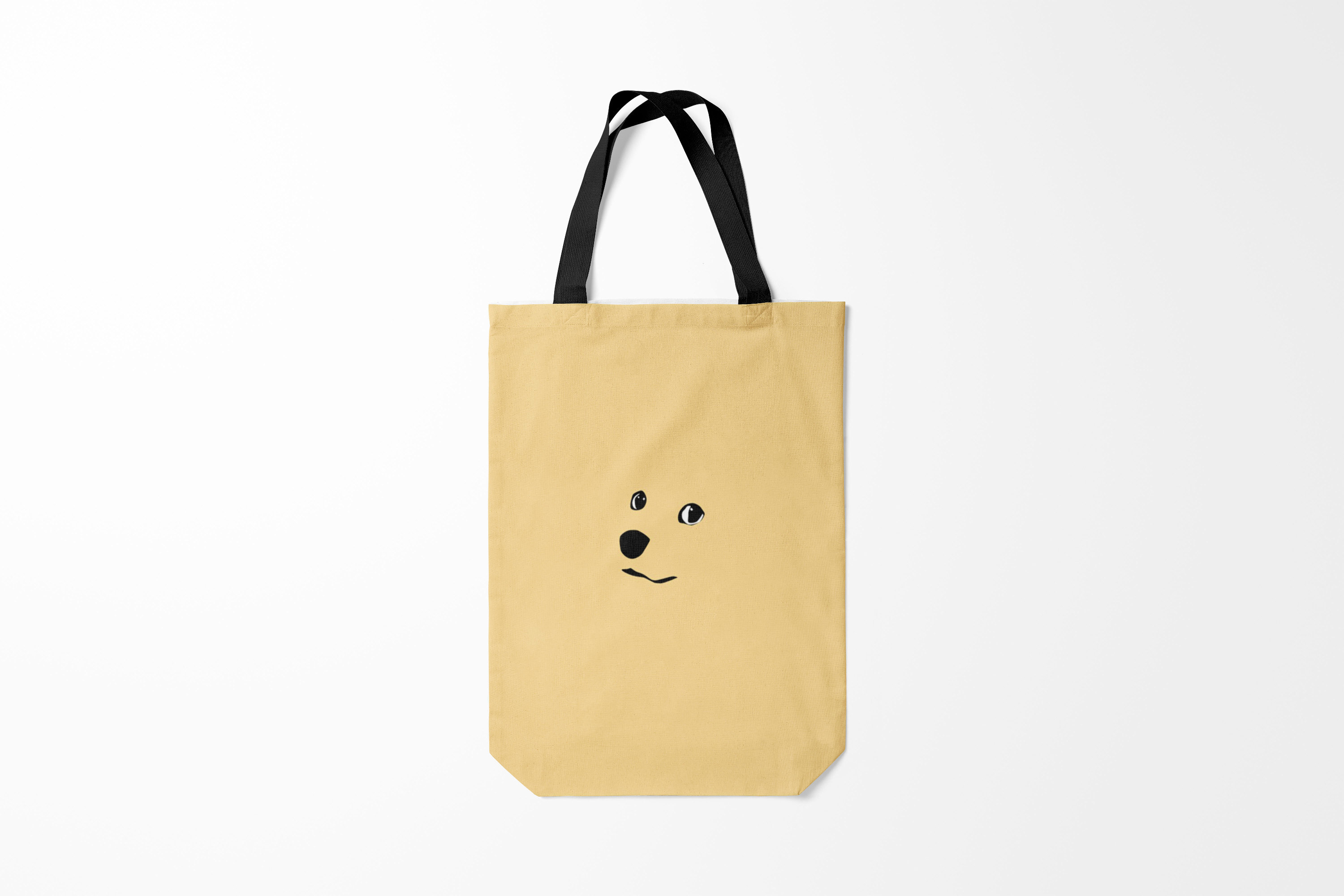 

Сумка шoппер унисекс Burnettie smile dog, бежевый, smile dog
