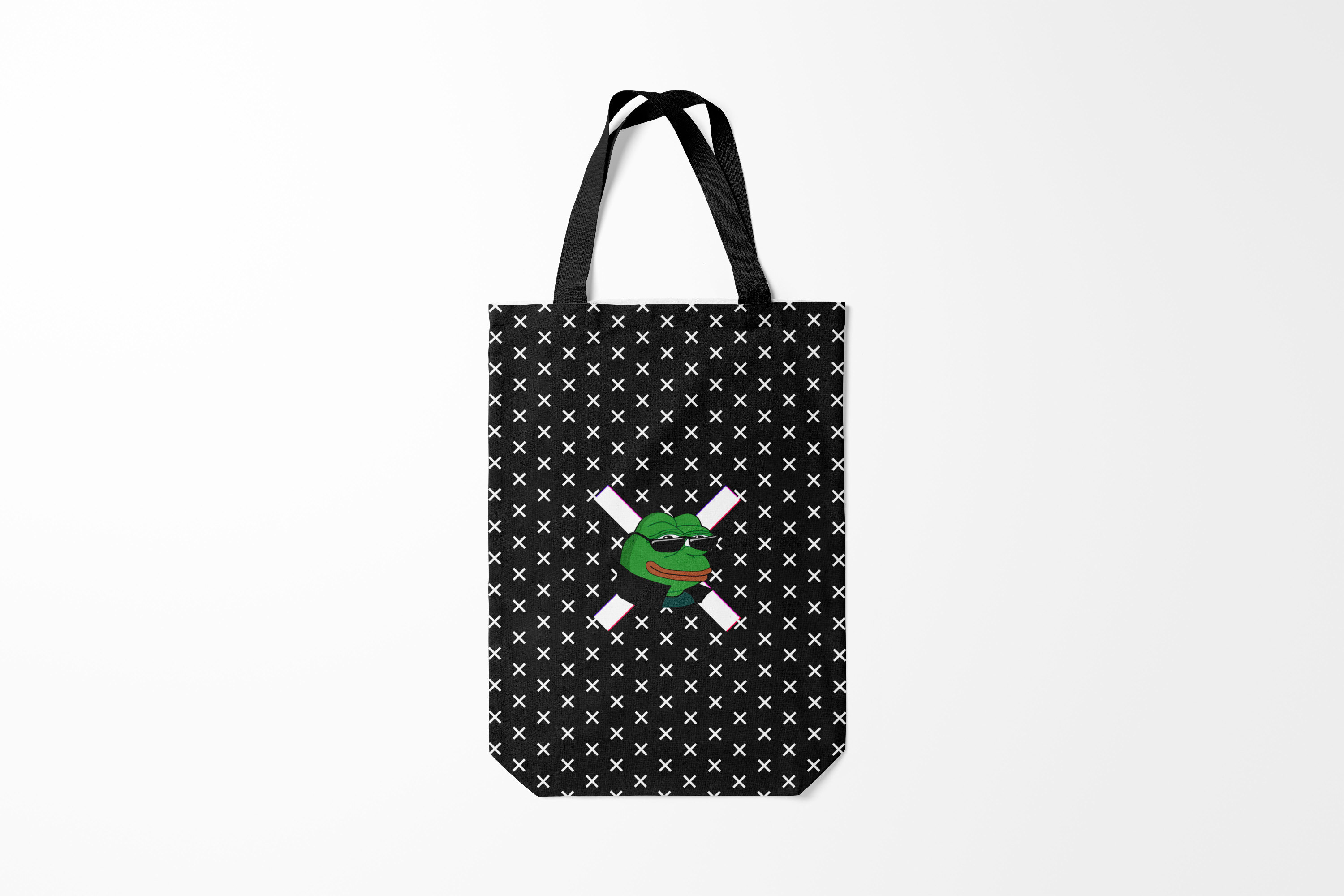 

Сумка шoппер унисекс Burnettie Pepe в очках EZ, черный, Pepe в очках EZ