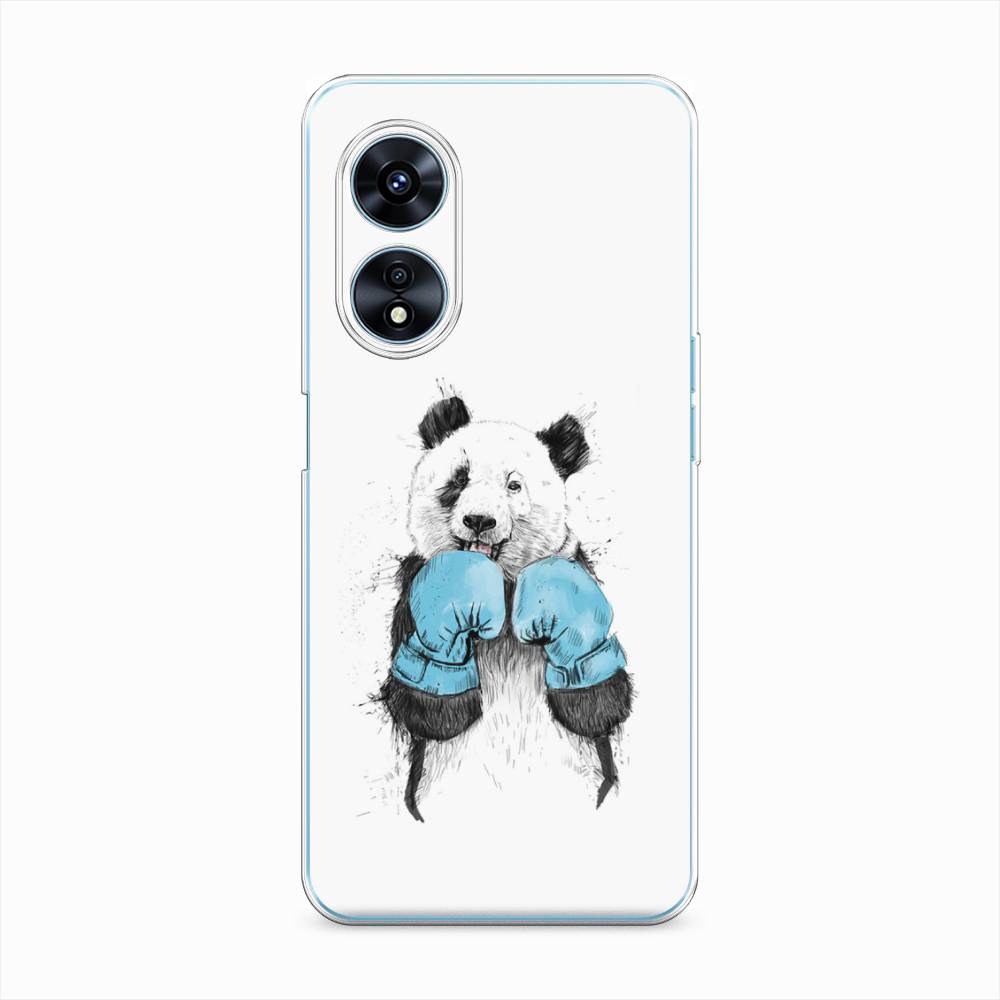 

Чехол на Oppo A97 "Панда боксер", Голубой;белый;серый, 2511050-1