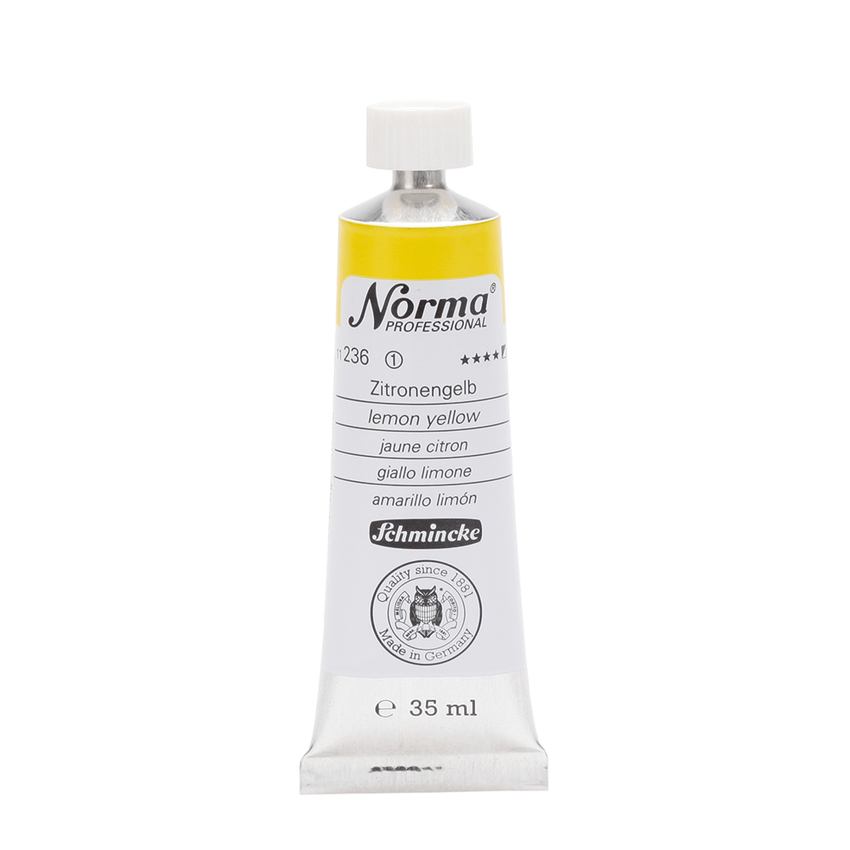Краска масляная Schmincke Norma Professional № 236 жёлтый лимонный, туба 35 мл