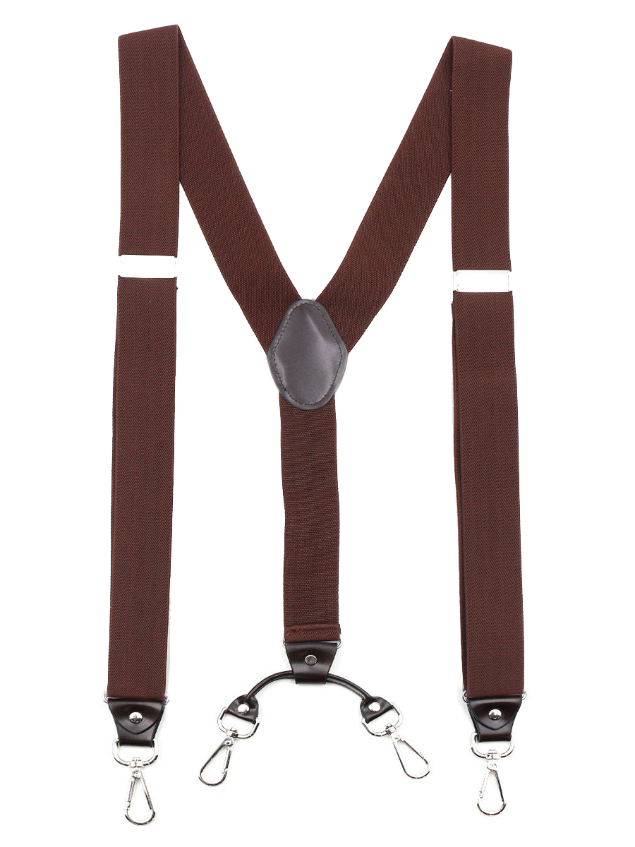 Подтяжки унисекс GENTLETEAM Suspenders-1 темно-коричневые