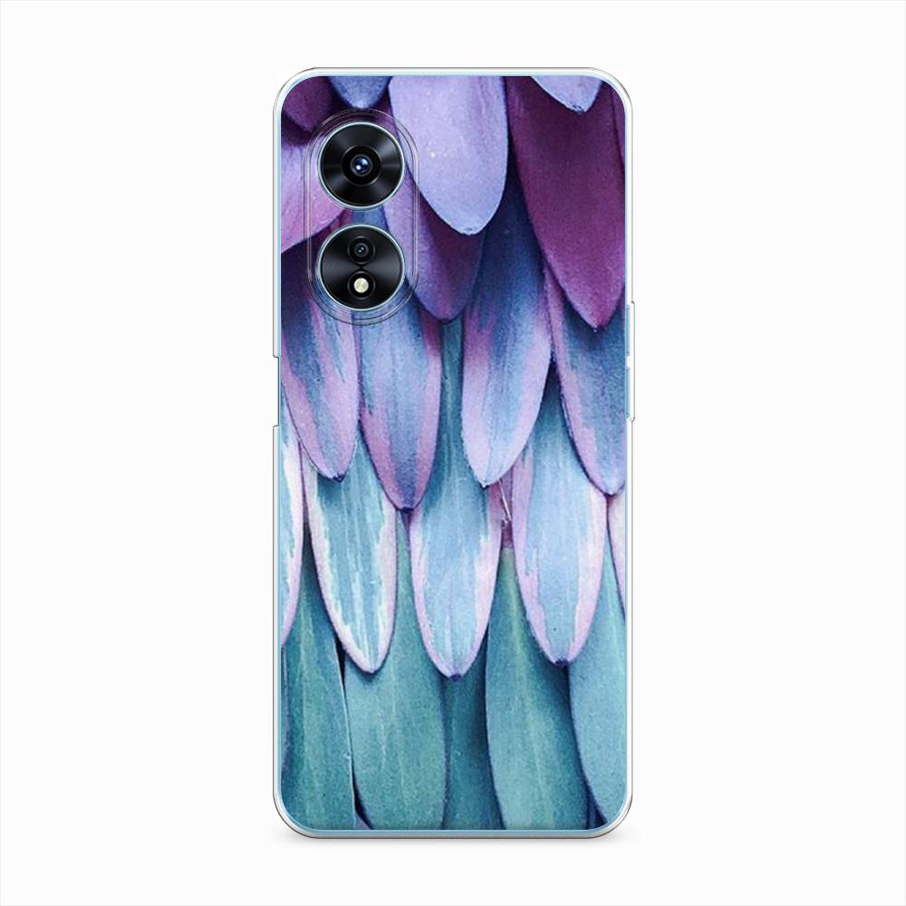

Чехол на Oppo A97 "Синее перо", Фиолетовый;голубой, 2511050-3