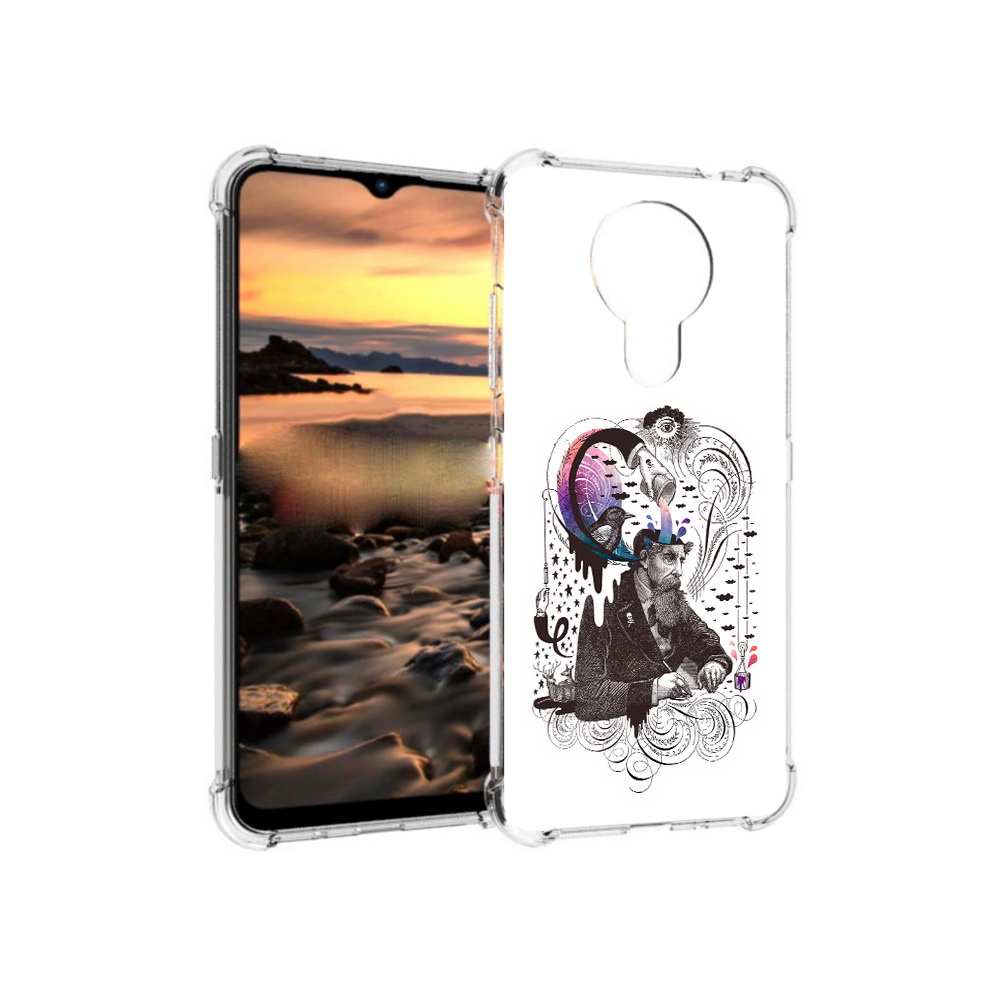 

Чехол MyPads Tocco для Nokia 1.4 абстракция думающий мужчина (PT159954.115.210), Прозрачный, Tocco