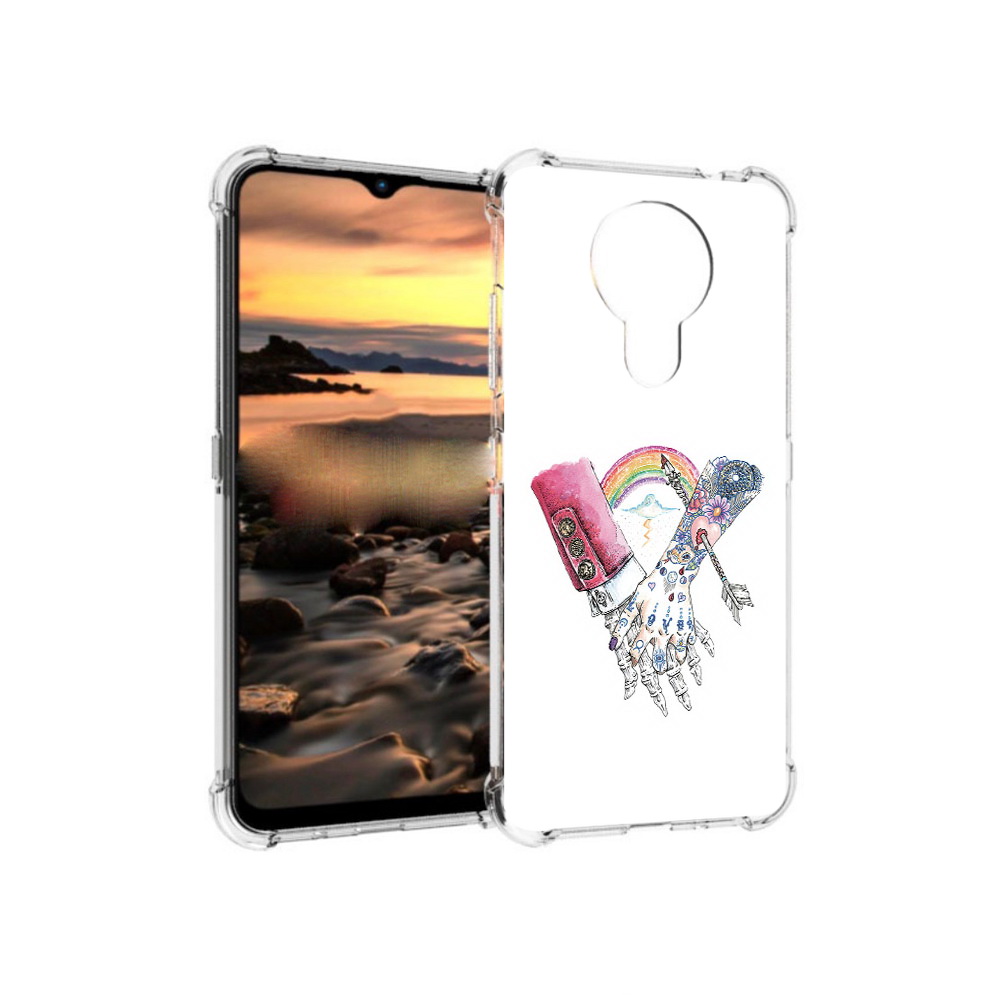 

Чехол MyPads Tocco для Nokia 1.4 абстракция руки в татуировках (PT159954.115.212), Прозрачный, Tocco