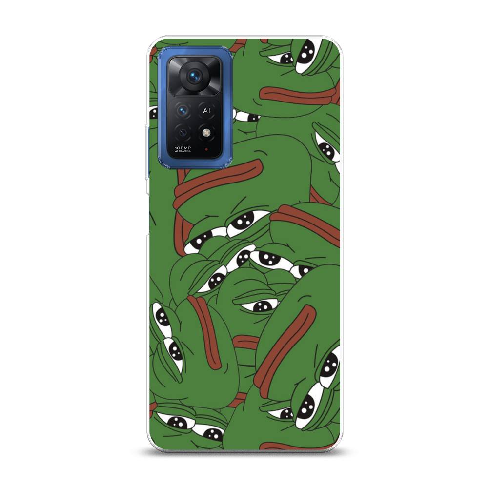 фото Силиконовый чехол "печальный frog" на xiaomi redmi note 11 pro awog