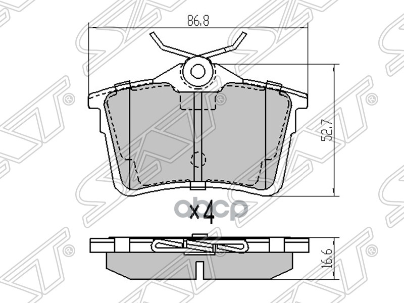 

Колодки Тормозные Зад Peugeot Partner 13-/Citroen Berlingo Sat арт. ST1608520480
