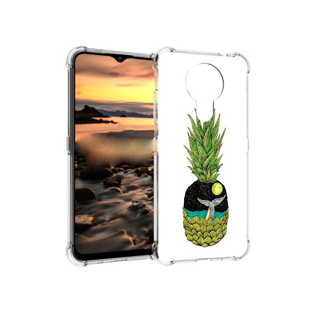 

Чехол MyPads Tocco для Nokia 1.4 ананас с китом (PT159954.115.220), Прозрачный, Tocco