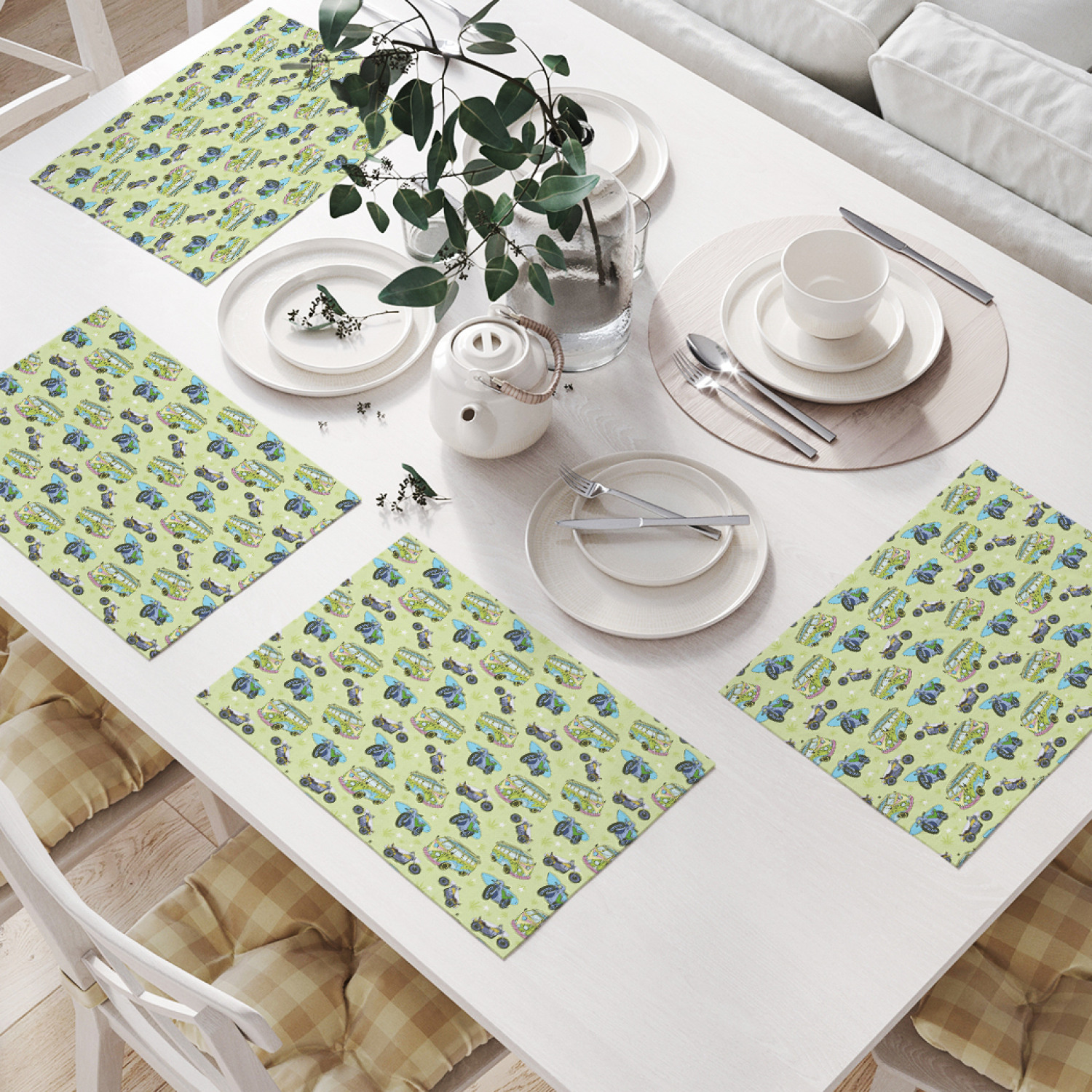 

Комплект салфеток JoyArty "Мотоциклы и ретро-автобусы" (32х46 см, 4 шт.), Мотоциклы и ретро-автобусы