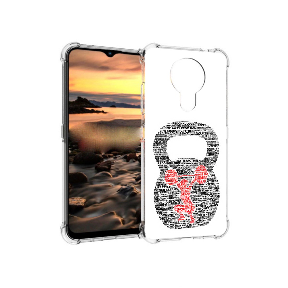 

Чехол MyPads Tocco для Nokia 1.4 бодибилдинг гиря из слов (PT159954.115.232), Прозрачный, Tocco
