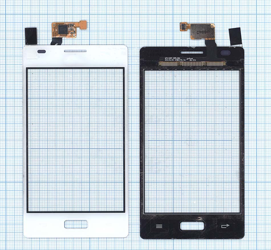 

Сенсорное стекло (тачскрин) для LG Optimus L5 E610 E612 белое