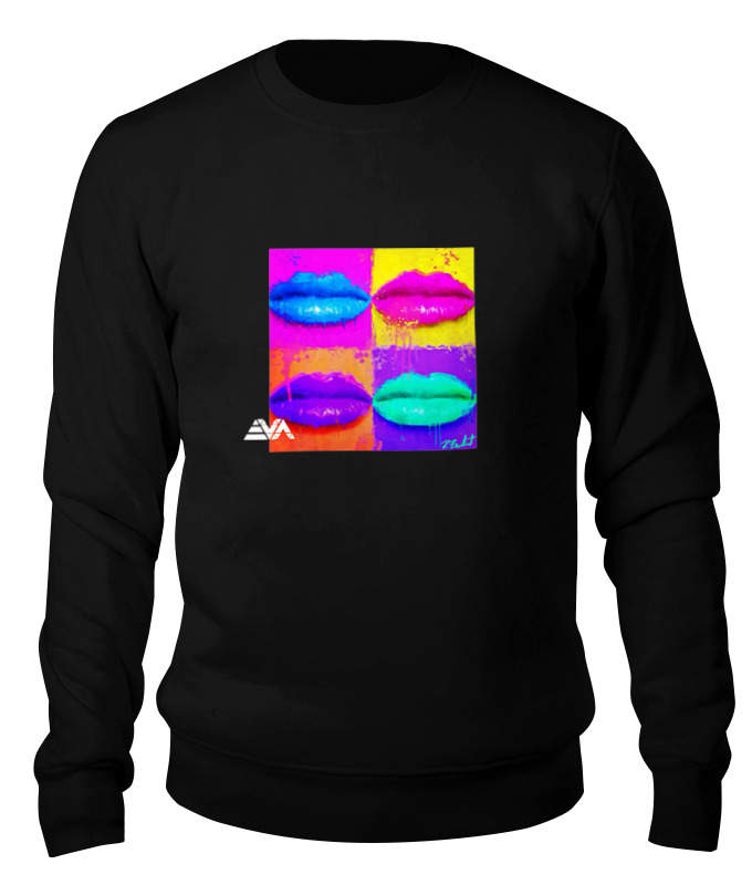 

Свитшот унисекс Printio Pop lips черный M, Pop lips