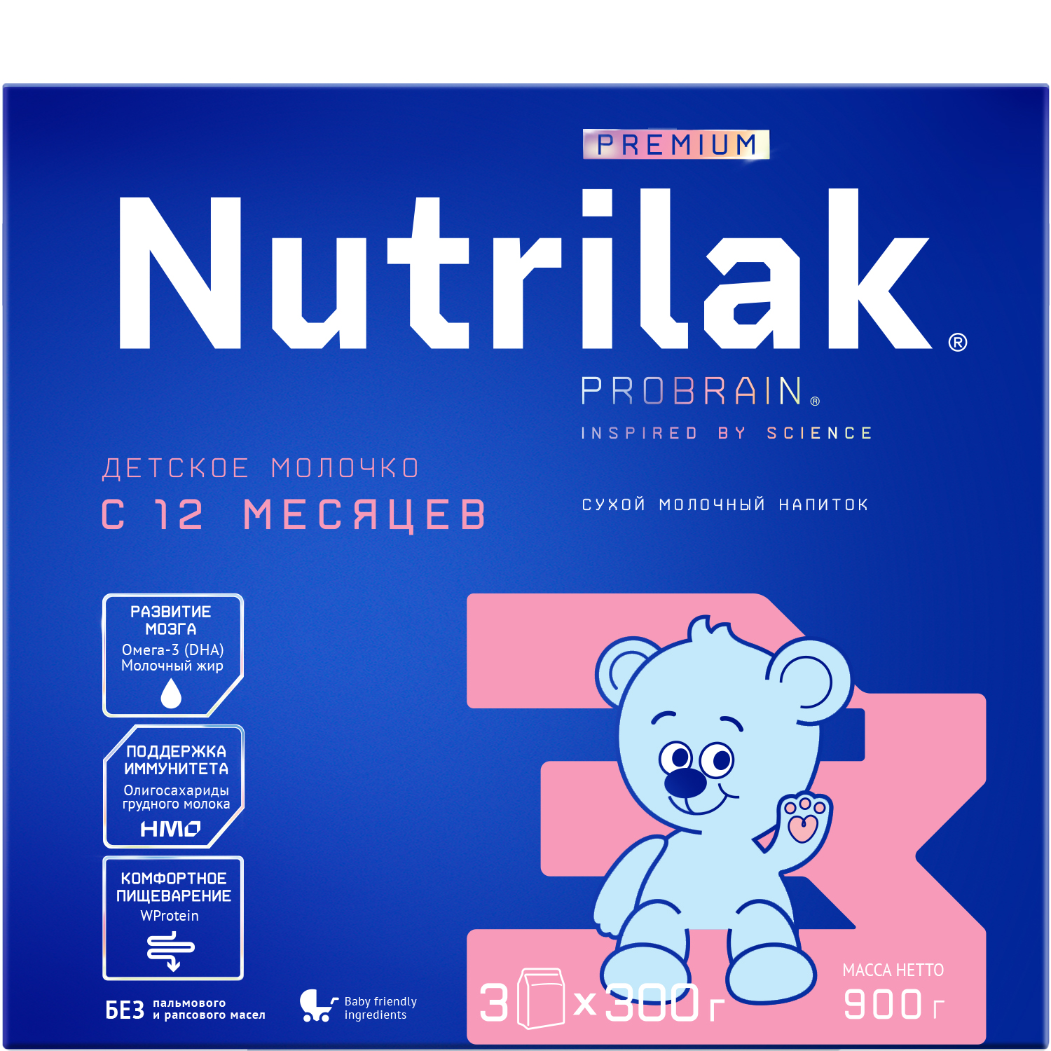 Детская смесь Nutrilak Premium 3 сухая с 12 месяцев 900 г