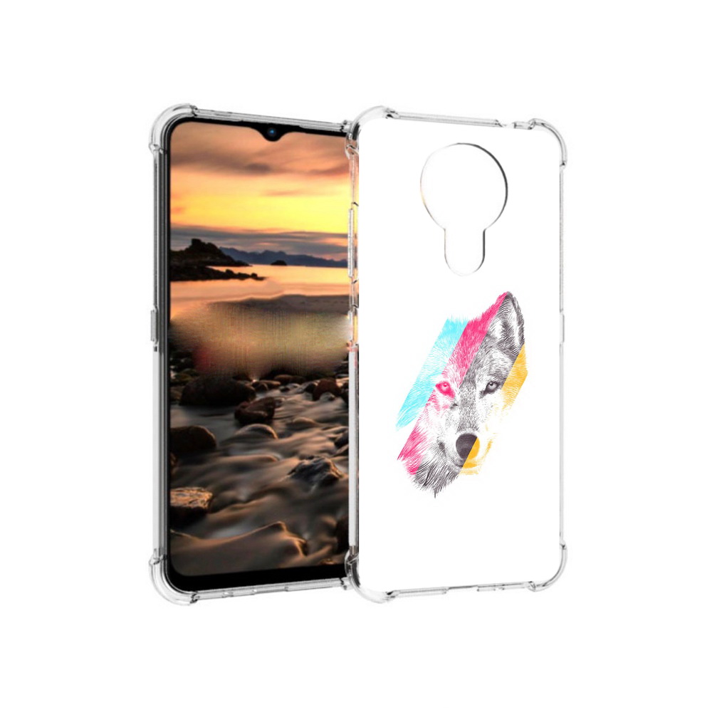 

Чехол MyPads Tocco для Nokia 1.4 волк градиент (PT159954.115.268), Прозрачный, Tocco