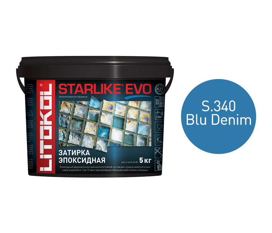 фото Затирка litokol starlike evo s.340 blu denim, 5 кг