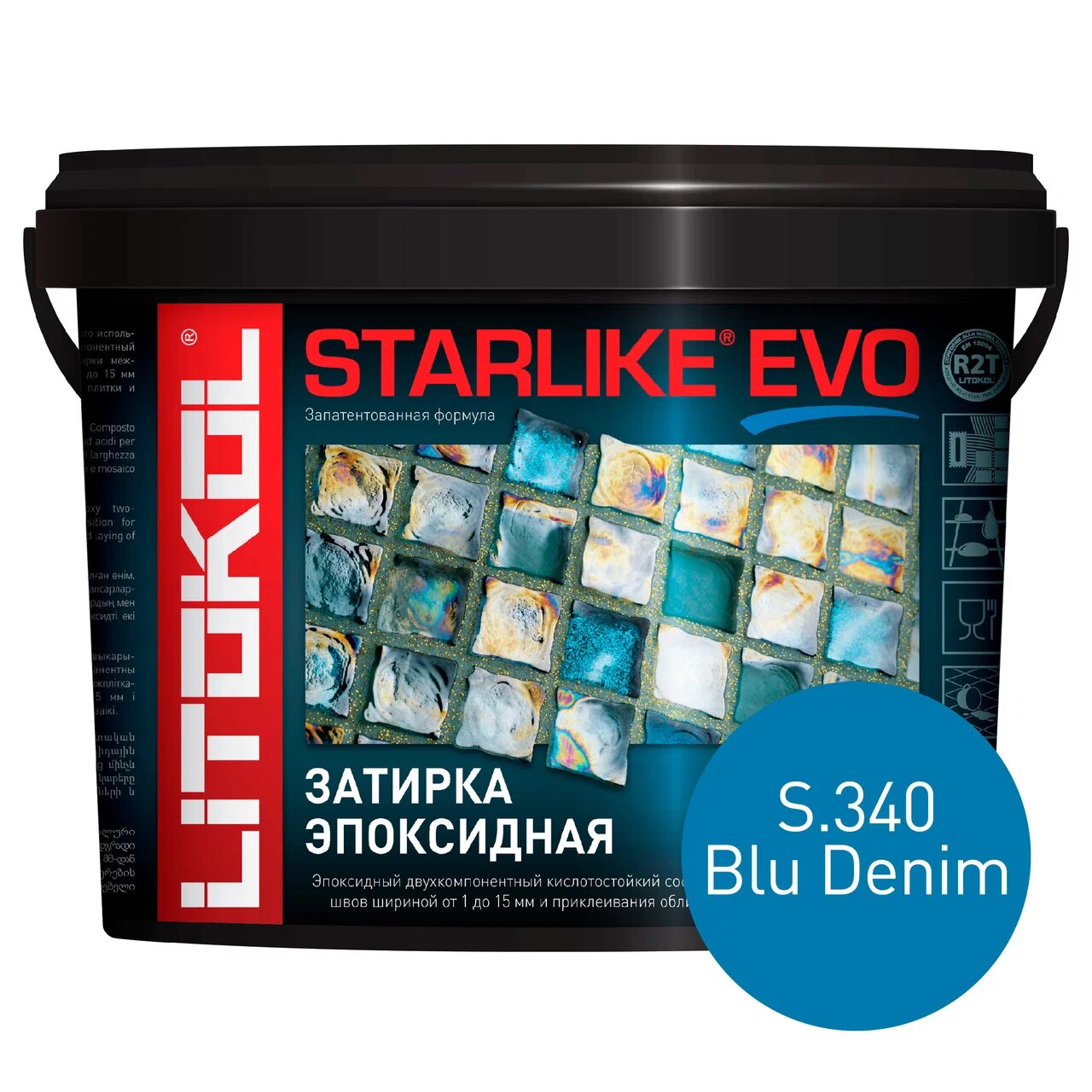 фото Затирка litokol starlike evo s.340 blu denim, 5 кг