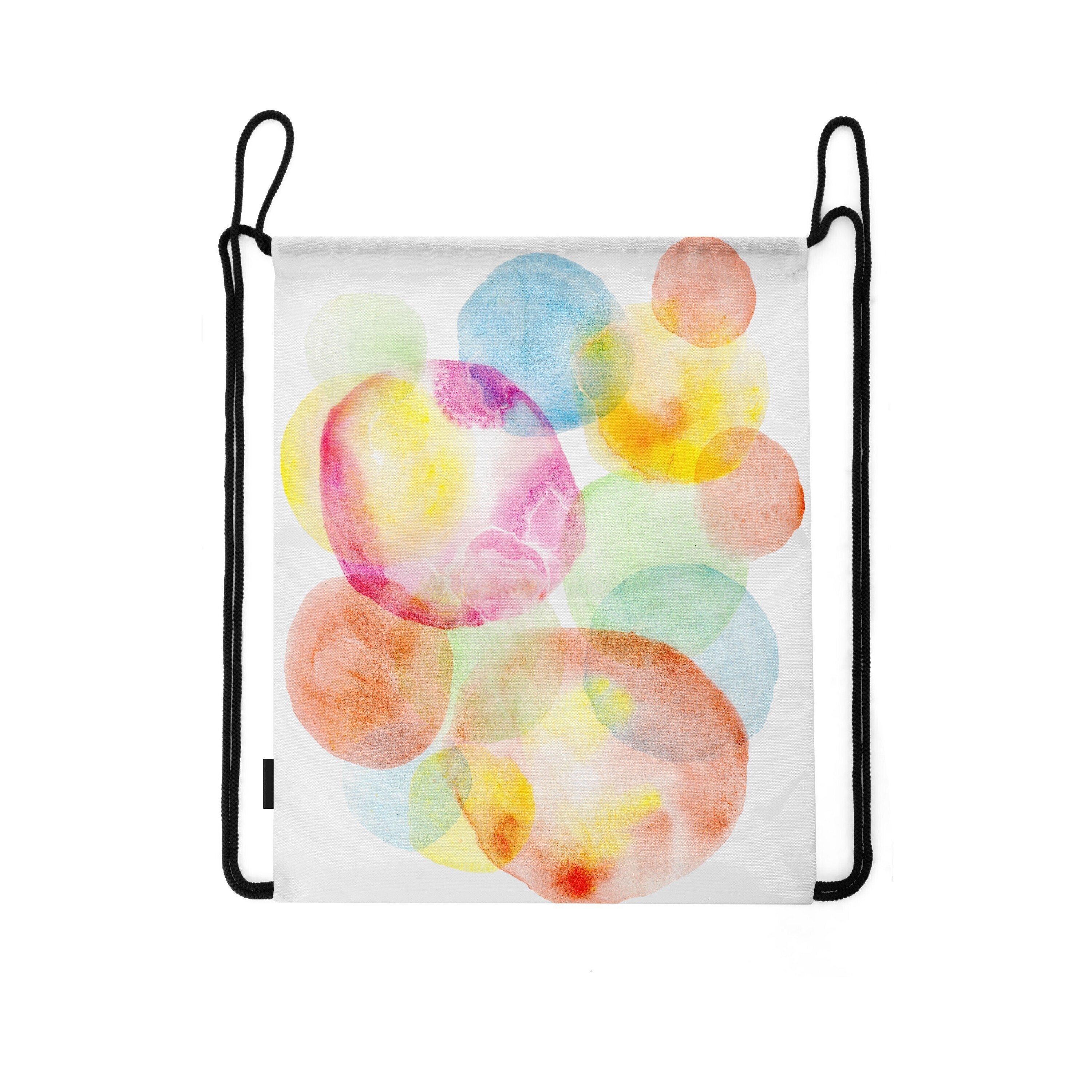 

Мешок-рюкзак для сменной обуви Burnettie RainbowWatercolorShapesPattern1, Разноцветный