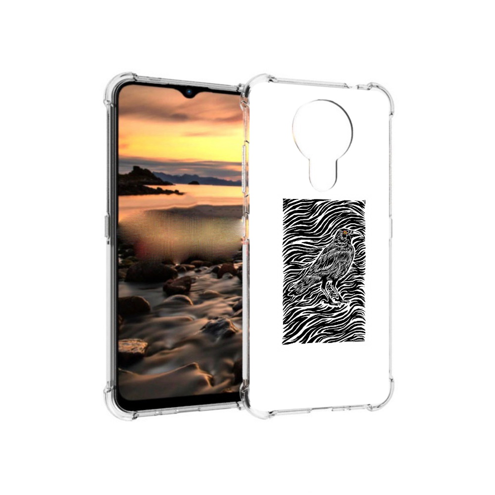 

Чехол MyPads Tocco для Nokia 1.4 ворон в абстракции (PT159954.115.272), Прозрачный, Tocco