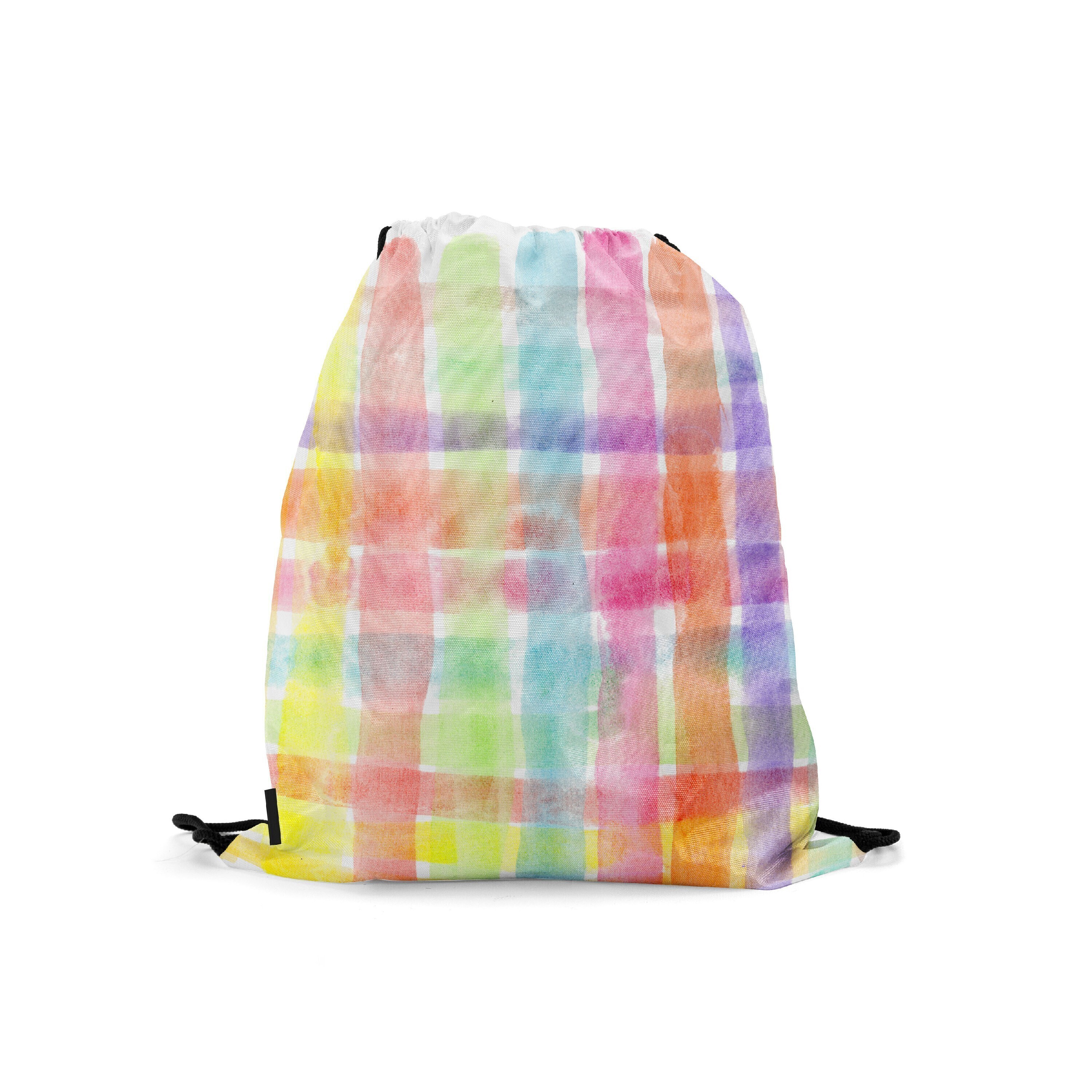 

Мешок-рюкзак для сменной обуви Burnettie RainbowWatercolorShapesPattern2, Разноцветный