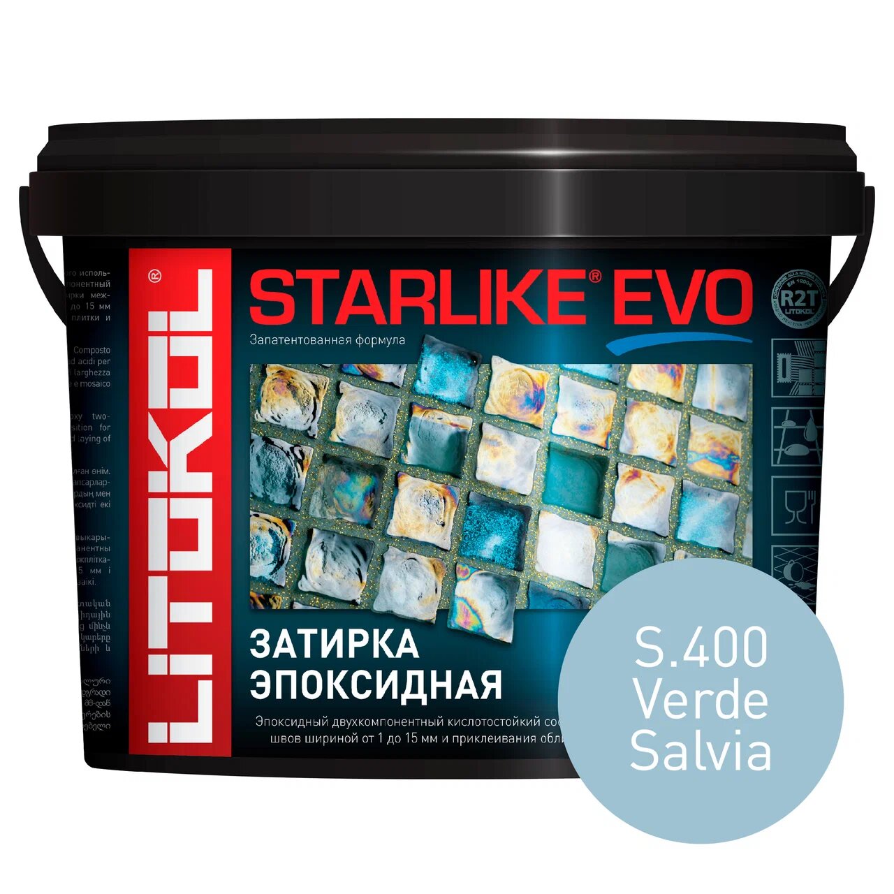 фото Затирка litokol starlike evo s.400 verde salvia, 5 кг