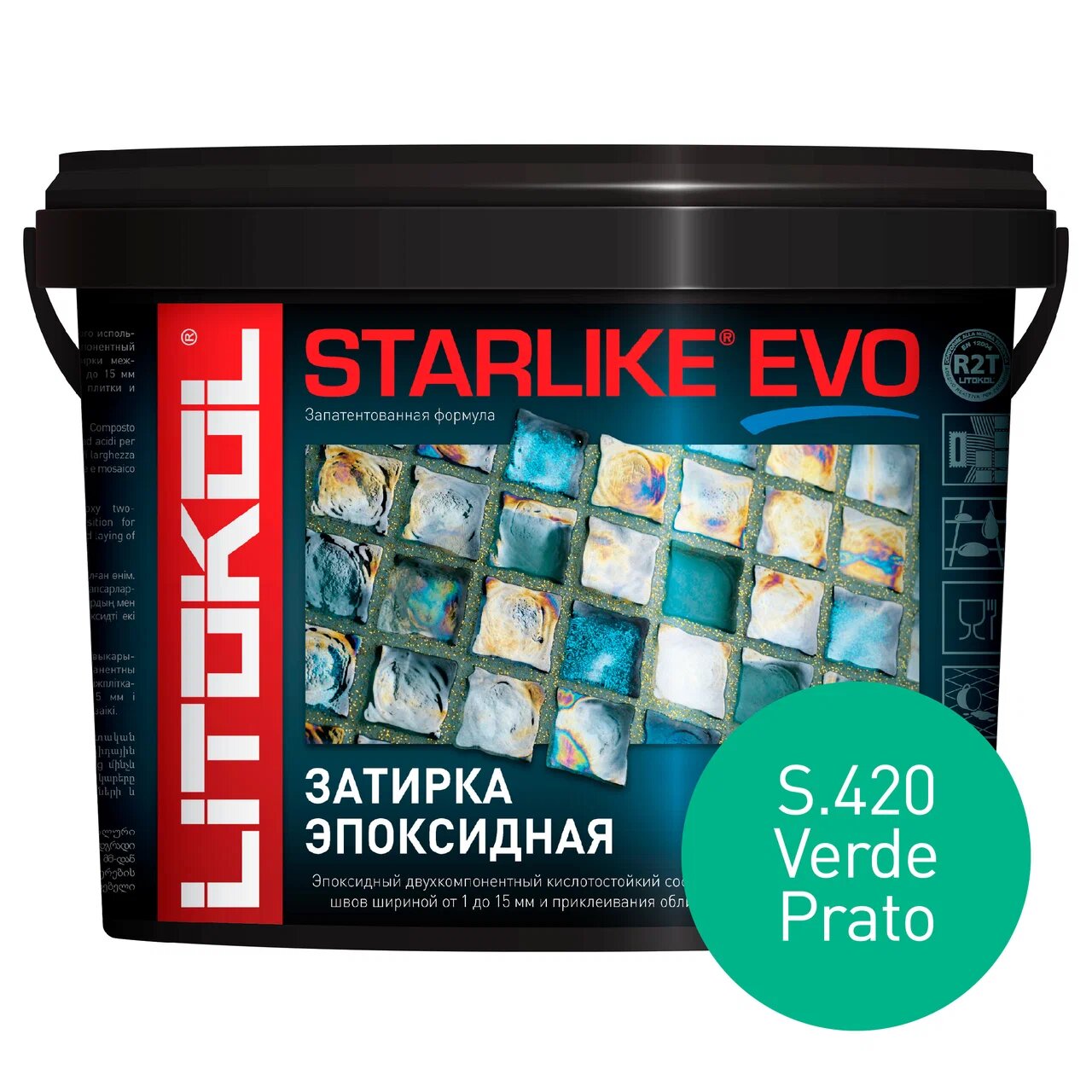 фото Затирка litokol starlike evo s.420 verde prato, 5 кг