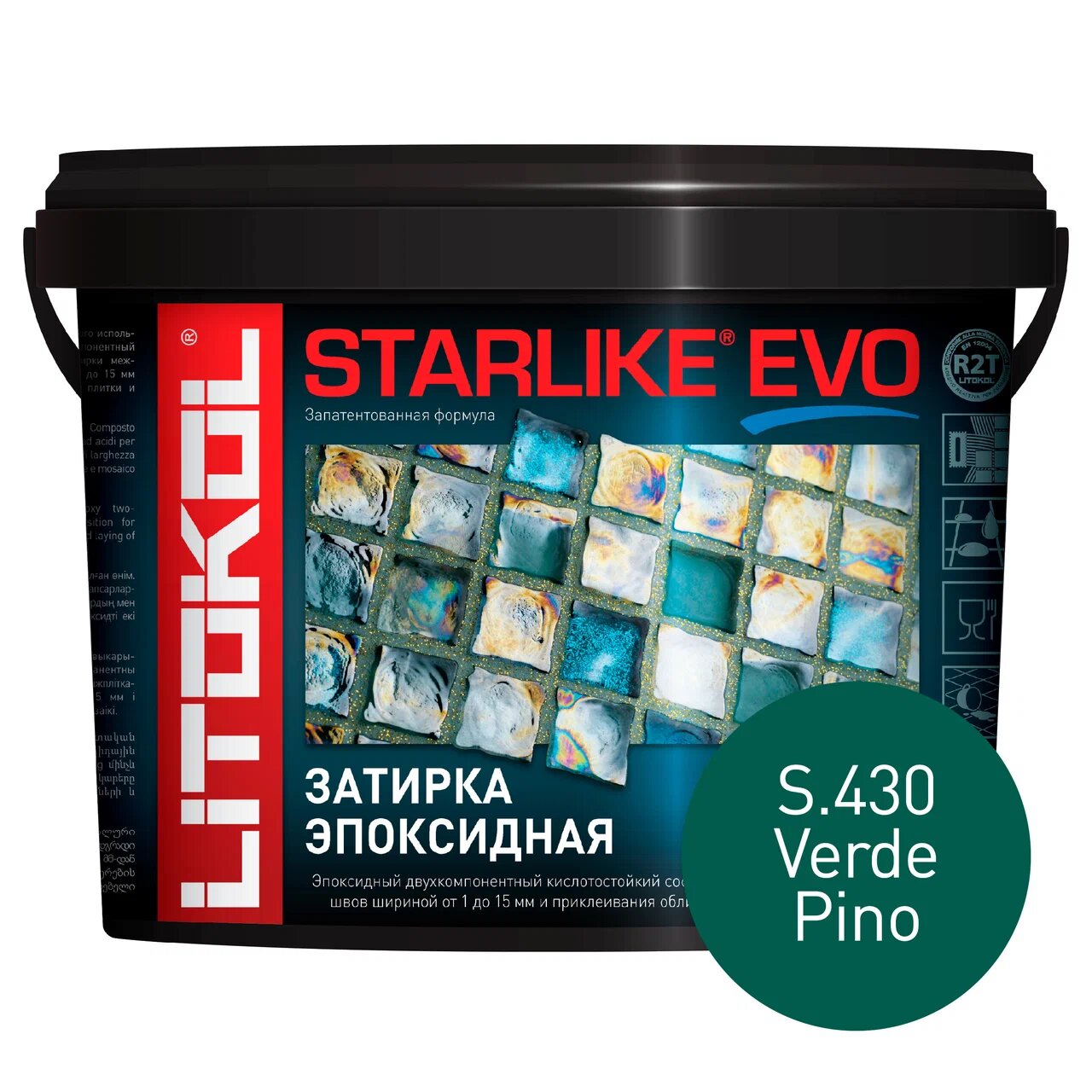 фото Затирка litokol starlike evo s.430 verde pino, 5 кг