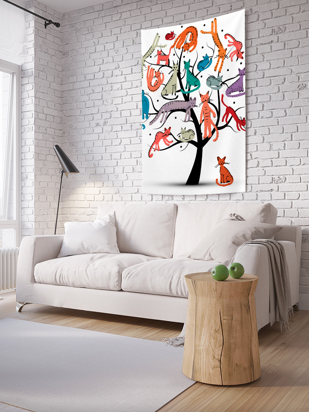 

Вертикальное фотопанно на стену JoyArty Коты на дереве 150x200 см, Коты на дереве