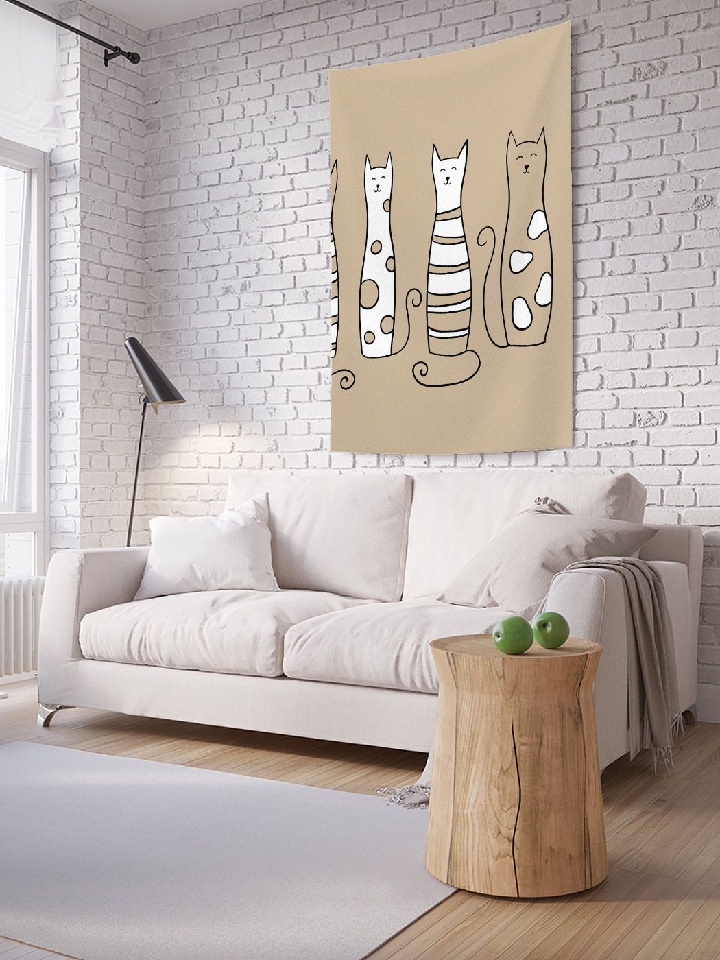 

Вертикальное фотопанно на стену JoyArty Добрые коты 150x200 см, Добрые коты