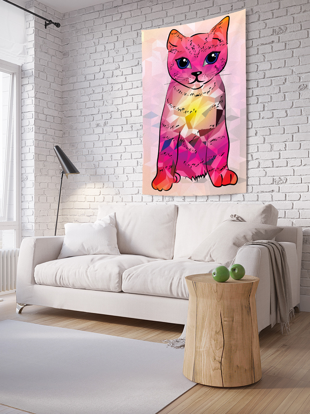 

Вертикальное фотопанно на стену JoyArty Красочный кот 150x200 см, Красочный кот