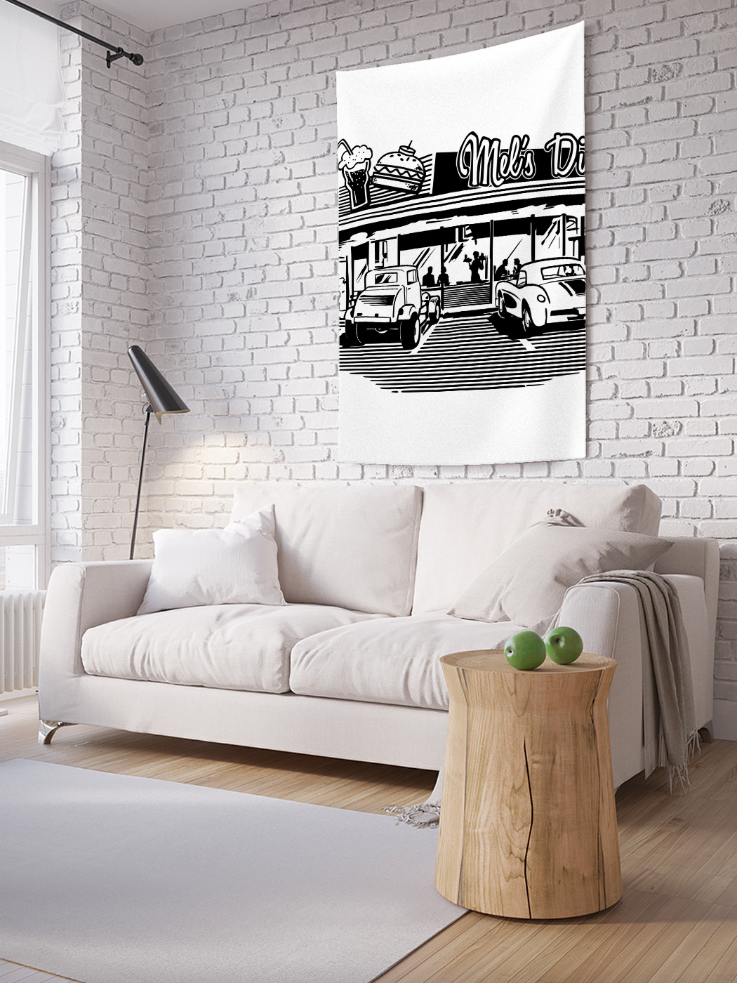 

Вертикальное фотопанно на стену JoyArty Удобная забегаловка 150x200 см, Удобная забегаловка