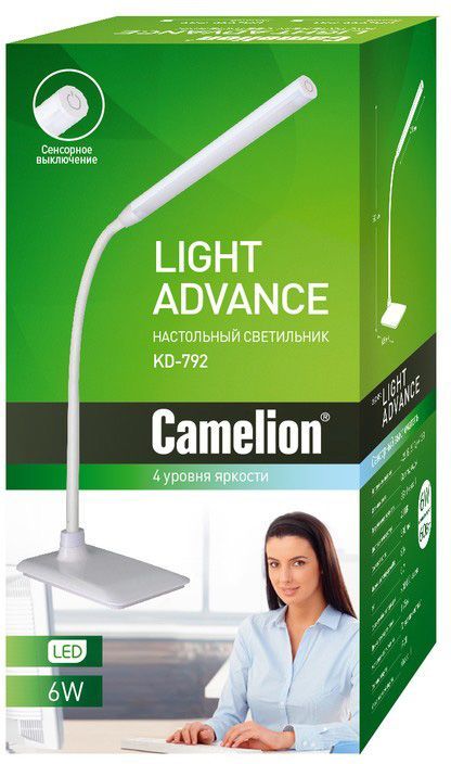 

Настольная лампа CAMELION KD-792 C01 белый