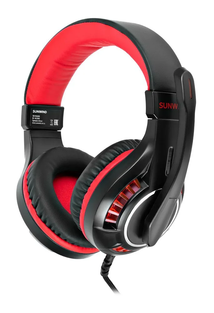 

Игровые наушники SUNWIND SW-HS600G Red/Black, SW-HS600G