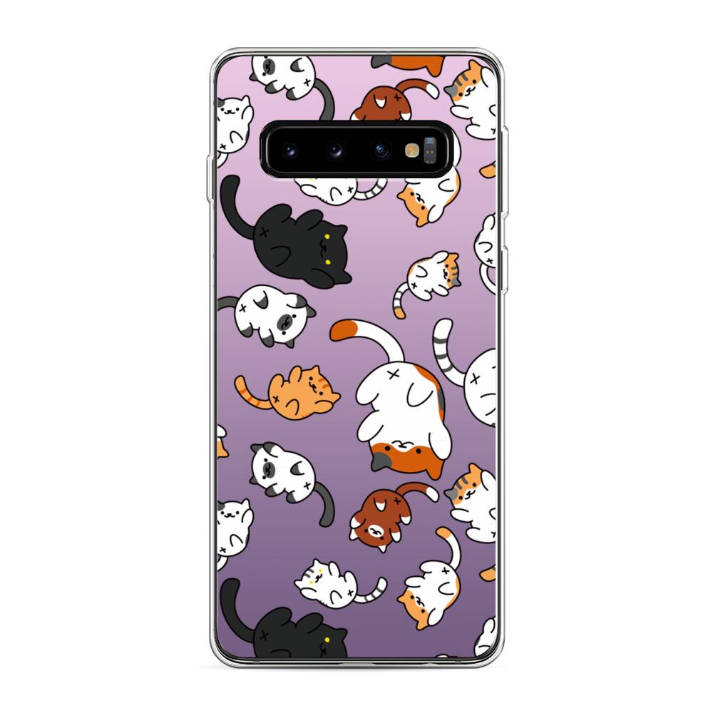 

Чехол Awog на Samsung Galaxy S10 "Котопад", Разноцветный, 27050-7